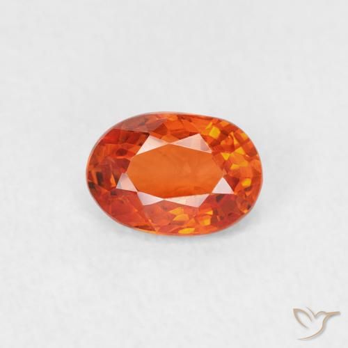 0.59ct Natural Fire Orange Sapphire, Oval, VVS