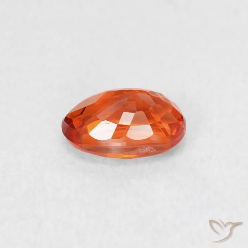 Sapphire Gemstone in 5.7 x 4 mm Size for Sale, Sapphire Stone in Fire Orange Color