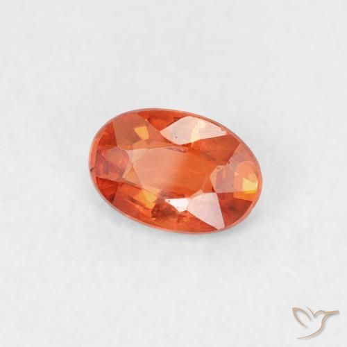 0.53 ct Red Sapphire Stone, Natural Sapphire in Oval Facet Shape for Sale