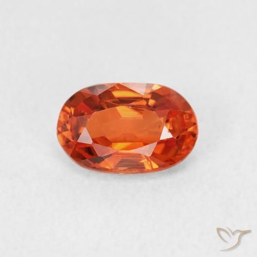 0.71ct Natural Reddish Orange Sapphire, Oval, VVS