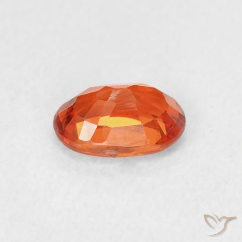 Sapphire Gemstone in 6 x 4 mm (calibrated) Size for Sale, Sapphire Stone in Reddish Orange Color