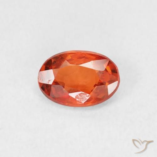 0.53ct Natural Reddish Orange Sapphire, Oval, VVS