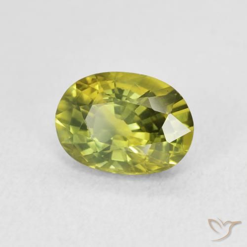 2.04 ct Green Sapphire Stone, Natural Sapphire in Oval Facet Shape for Sale