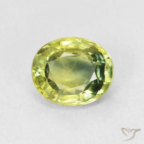 2.00ct Natural Medium Light Green Sapphire, Oval, VVS-VS