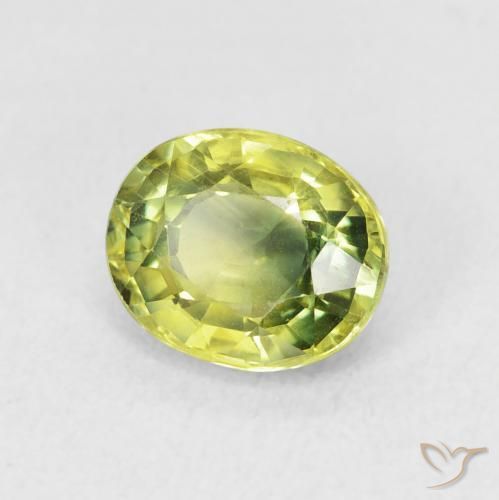 2.00 ct Green Sapphire Stone, Natural Sapphire in Oval Facet Shape for Sale