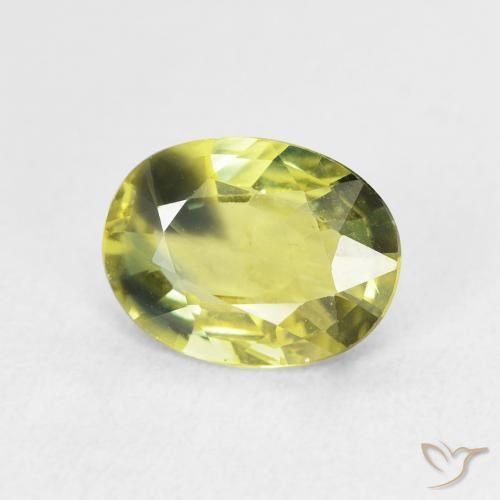 2.54 ct Yellow Sapphire Stone, Natural Sapphire in Oval Facet Shape for Sale