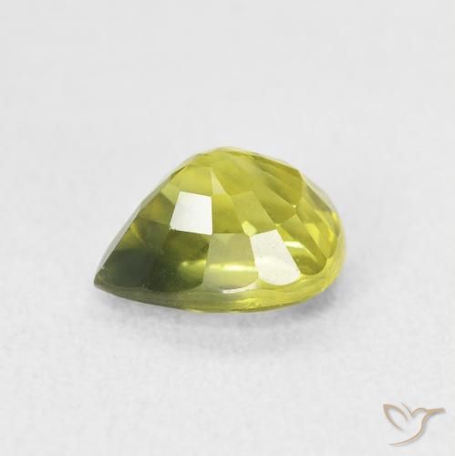 Sapphire Gemstone in 7.8 x 6.7 mm Size for Sale, Sapphire Stone in Medium Yellow Color