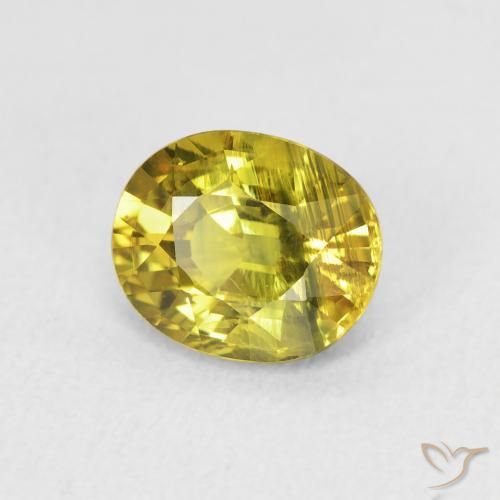 2.31 ct Yellow Sapphire Stone, Natural Sapphire in Oval Facet Shape for Sale