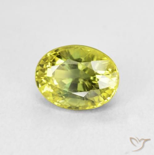 2.93 ct Yellow Sapphire Stone, Natural Sapphire in Oval Facet Shape for Sale