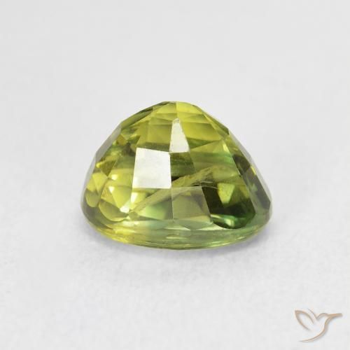 Sapphire Gemstone in 8.3 x 6.3 mm Size for Sale, Sapphire Stone in Medium Yellow Color