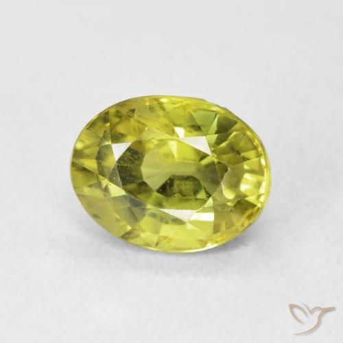 2.65 ct Green Sapphire Stone, Natural Sapphire in Oval Facet Shape for Sale
