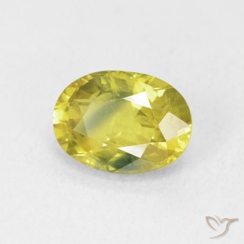 2.71 ct Yellow Sapphire Stone, Natural Sapphire in Oval Facet Shape for Sale