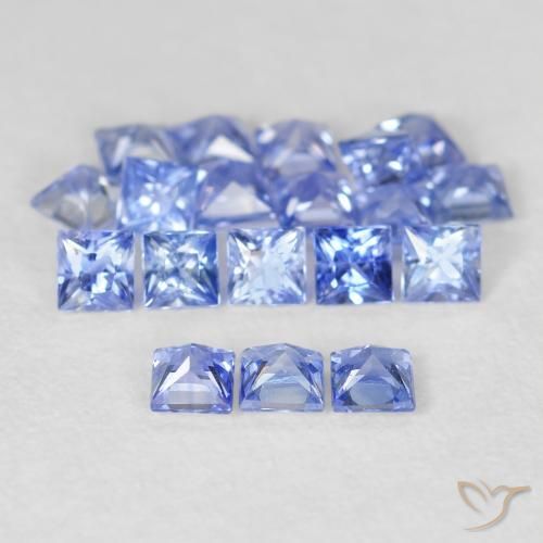 Sapphire Gemstones in 2.4 x 2.4 mm Size for Sale, Sapphire Stones in Intense Blue Color