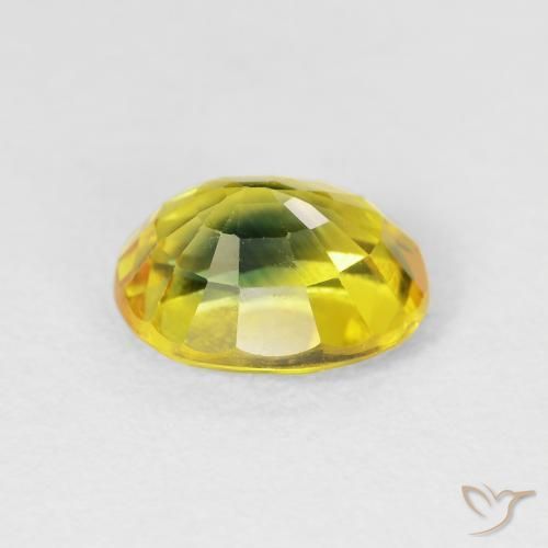 Sapphire Gemstone in 9 x 7 mm (calibrated) Size for Sale, Sapphire Stone in Earthy Gold Color