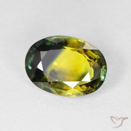 3.52 ct Multicolor Sapphire Stone, Natural Sapphire in Oval Facet Shape for Sale