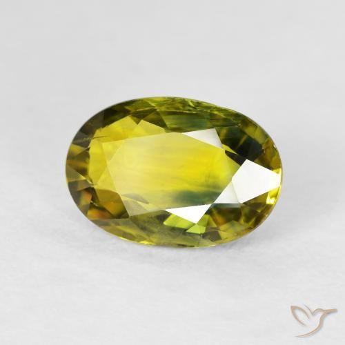 3.13 ct Golden Sapphire Stone, Natural Sapphire in Oval Facet Shape for Sale