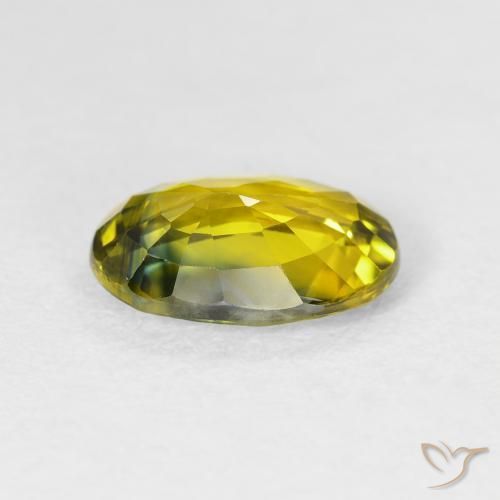 Sapphire Gemstone in 10.6 x 7.3 mm Size for Sale, Sapphire Stone in Deep Golden Brown Color