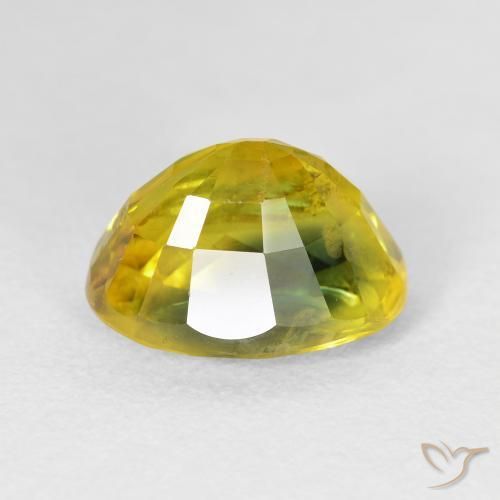 Sapphire Gemstone in 11.4 x 7.9 mm Size for Sale, Sapphire Stone in Dark Gold Color