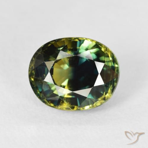 3.97ct Natural Deep Forest Green Sapphire, Oval, VS