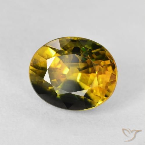 3.24 ct Multicolor Sapphire Stone, Natural Sapphire in Oval Facet Shape for Sale