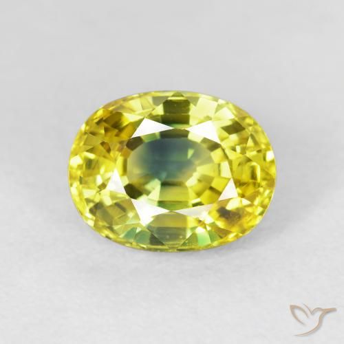 3.44ct Natural Medium Gold Sapphire, Oval, VS