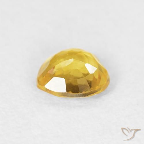 Sapphire Gemstone in 4.6 x 4.6 mm Size for Sale, Sapphire Stone in Tuscany Yellow Color