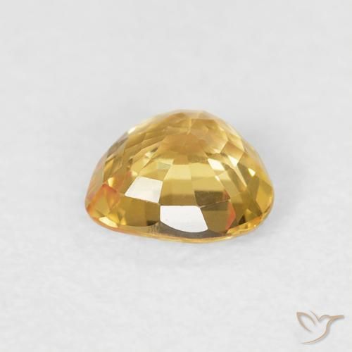 Sapphire Gemstone in 4.7 x 4.6 mm Size for Sale, Sapphire Stone in Gold Color