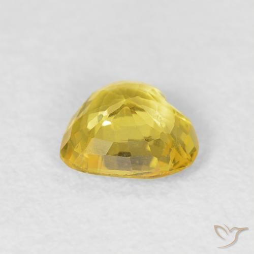 Sapphire Gemstone in 4.8 x 4.6 mm Size for Sale, Sapphire Stone in Medium Yellow Color