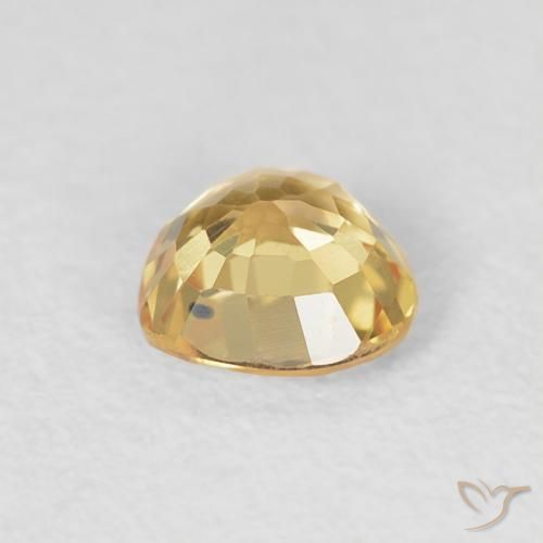 Sapphire Gemstone in 4.6 x 4.6 mm Size for Sale, Sapphire Stone in Light Yellow Color
