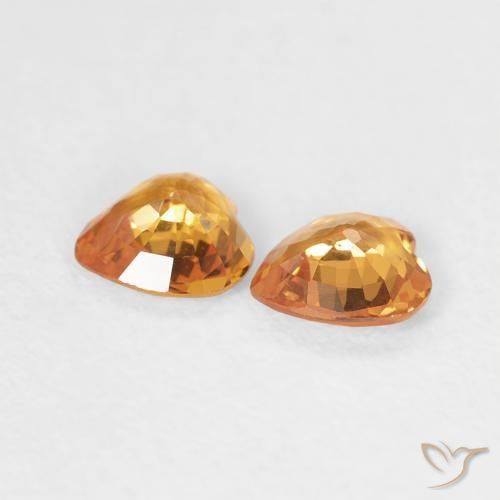 Sapphire Gemstones in 4.4 x 4.4 mm Size for Sale, Sapphire Stones in Gold Color