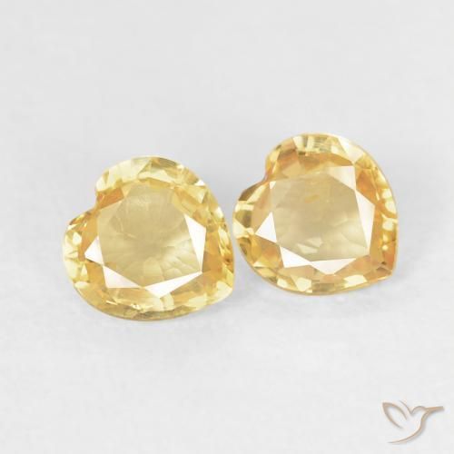 0.78ctw Natural Golden Sapphire, Heart, VS