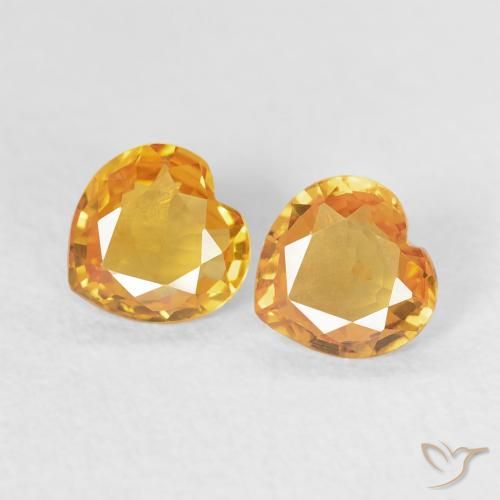 0.67ctw Natural Medium Dark-Golden Sapphire, Heart, VS