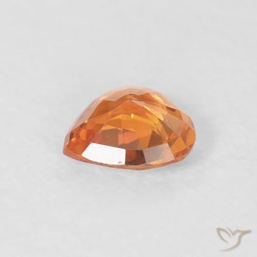 Sapphire Gemstone in 4.4 x 4.4 mm Size for Sale, Sapphire Stone in Reddish Orange Color