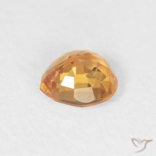 Sapphire Gemstone in 4.7 x 4.5 mm Size for Sale, Sapphire Stone in Golden Color