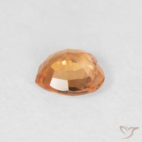 Sapphire Gemstone in 4.6 x 4.5 mm Size for Sale, Sapphire Stone in Bright Orange Color