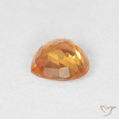 Sapphire Gemstone in 4.6 x 4.6 mm Size for Sale, Sapphire Stone in Bright Orange Color