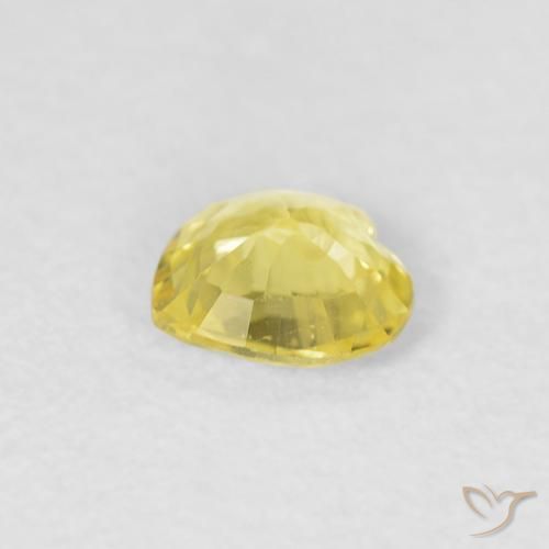 Sapphire Gemstone in 4.5 x 4.5 mm Size for Sale, Sapphire Stone in Light Yellow Color