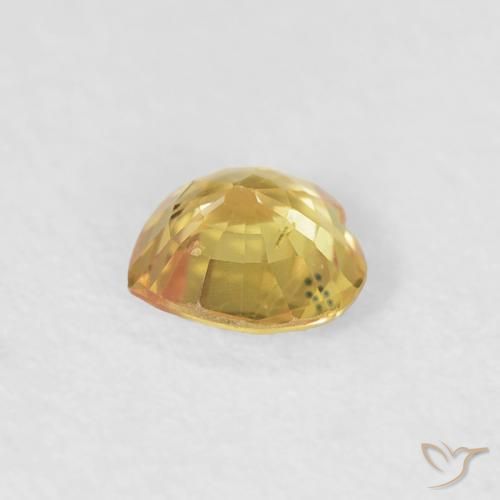 Sapphire Gemstone in 4.5 x 4.5 mm Size for Sale, Sapphire Stone in Gold Color