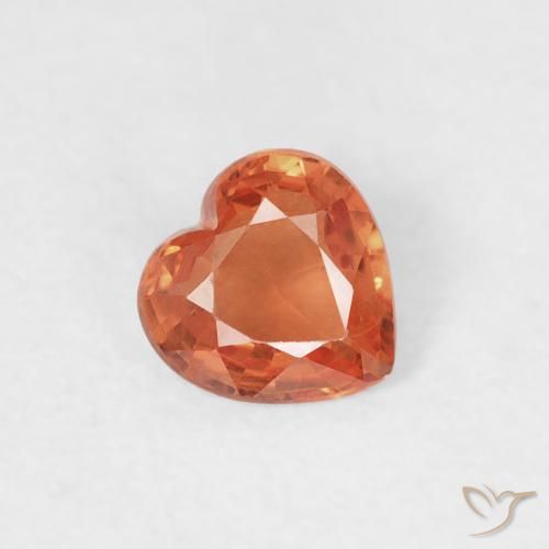 0.39ct Natural Medium Red Sapphire, Heart, VS, Photo A