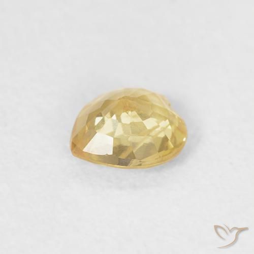 Sapphire Gemstone in 4.6 x 4.4 mm Size for Sale, Sapphire Stone in Light Gold Color