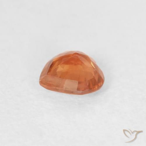 Sapphire Gemstone in 4.5 x 4.4 mm Size for Sale, Sapphire Stone in Medium Orange Color