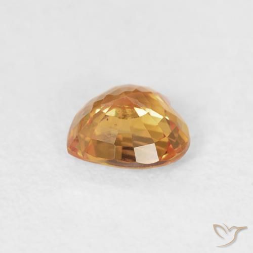 Sapphire Gemstone in 4.8 x 4.7 mm Size for Sale, Sapphire Stone in Orange-Gold Color