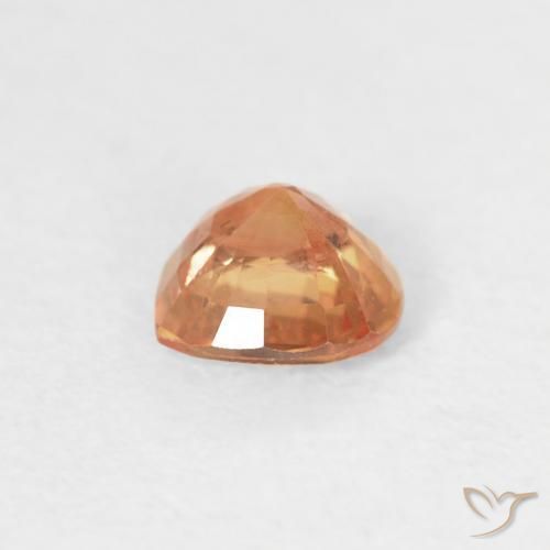 Sapphire Gemstone in 4.6 x 4.6 mm Size for Sale, Sapphire Stone in Medium Orange Color