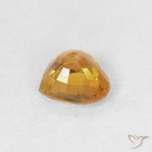 Sapphire Gemstone in 4.5 x 4.4 mm Size for Sale, Sapphire Stone in Golden Color