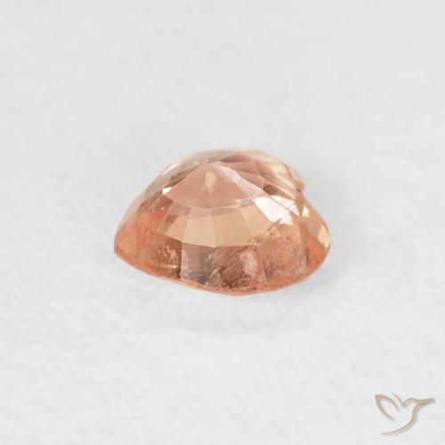 Sapphire Gemstone in 4.5 x 4.5 mm Size for Sale, Sapphire Stone in Peach Orange Color