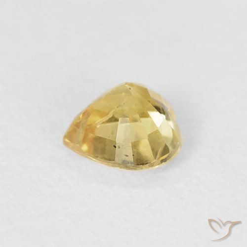 Sapphire Gemstone in 4.5 x 4.5 mm Size for Sale, Sapphire Stone in Medium Yellow Color