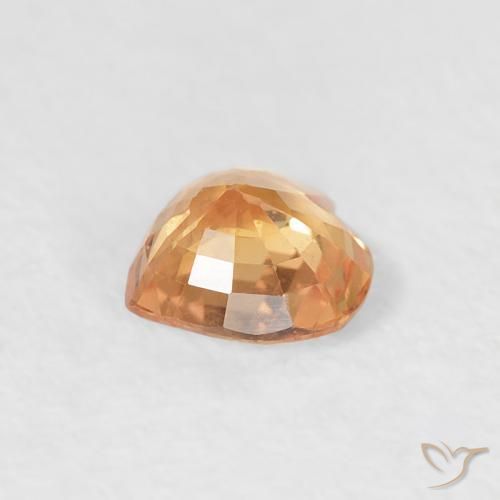Sapphire Gemstone in 4.7 x 4.6 mm Size for Sale, Sapphire Stone in Bright Orange Color