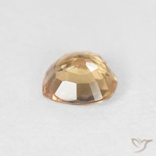 Sapphire Gemstone in 4.6 x 4.6 mm Size for Sale, Sapphire Stone in Medium Orange Color