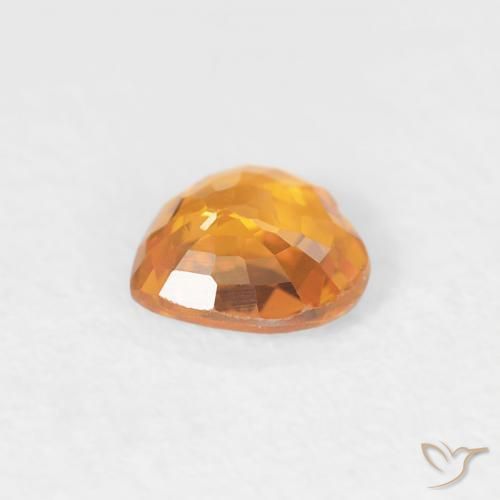 Sapphire Gemstone in 4.5 x 4.5 mm Size for Sale, Sapphire Stone in Apricot Orange Color