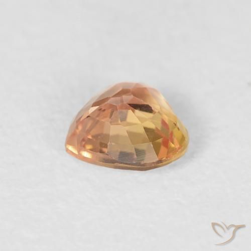 Sapphire Gemstone in 4.6 x 4.6 mm Size for Sale, Sapphire Stone in Tiger Orange Color